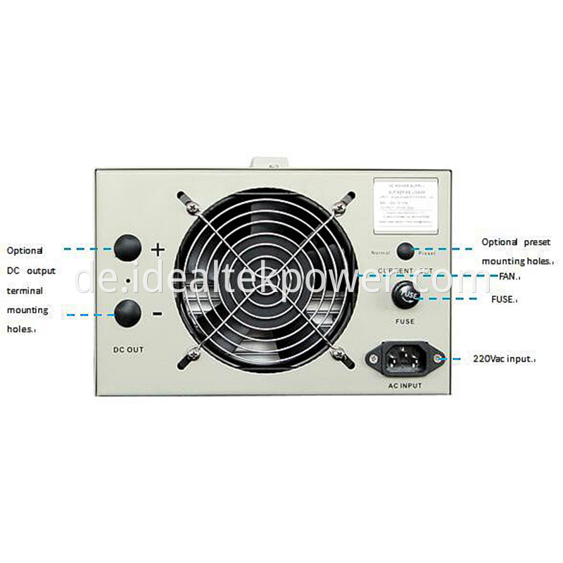 Smp3000 Benchtop Dc Power Suppl Back Panel Instruction